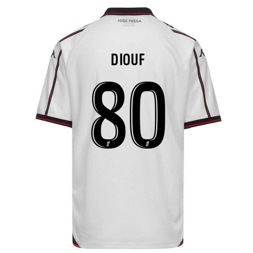 Danxen Herren Yehvann Diouf #80 Schwarz Weiß Auswärtstrikot Trikot 2026/27 T-Shirt