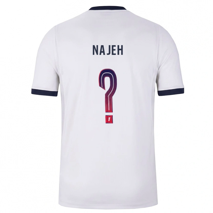 Danxen Herren Kais Najeh #0 Weiß Schwarz Rot Auswärtstrikot Trikot 2026/27 T-Shirt