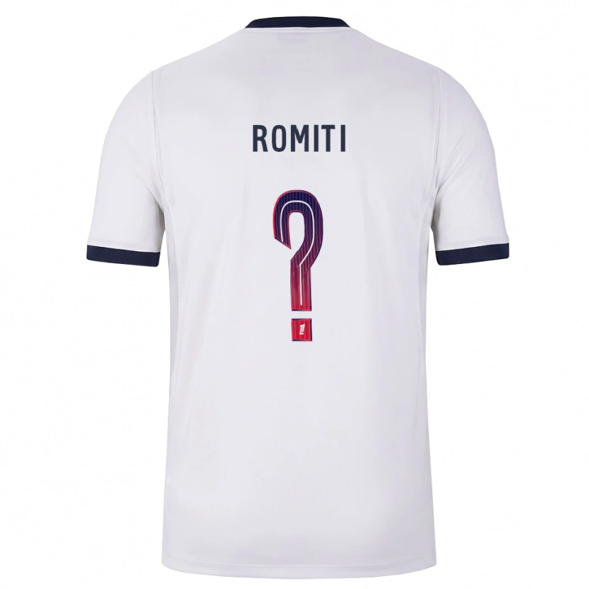 Danxen Herren Olivia Romiti #0 Weiß Schwarz Rot Auswärtstrikot Trikot 2026/27 T-Shirt