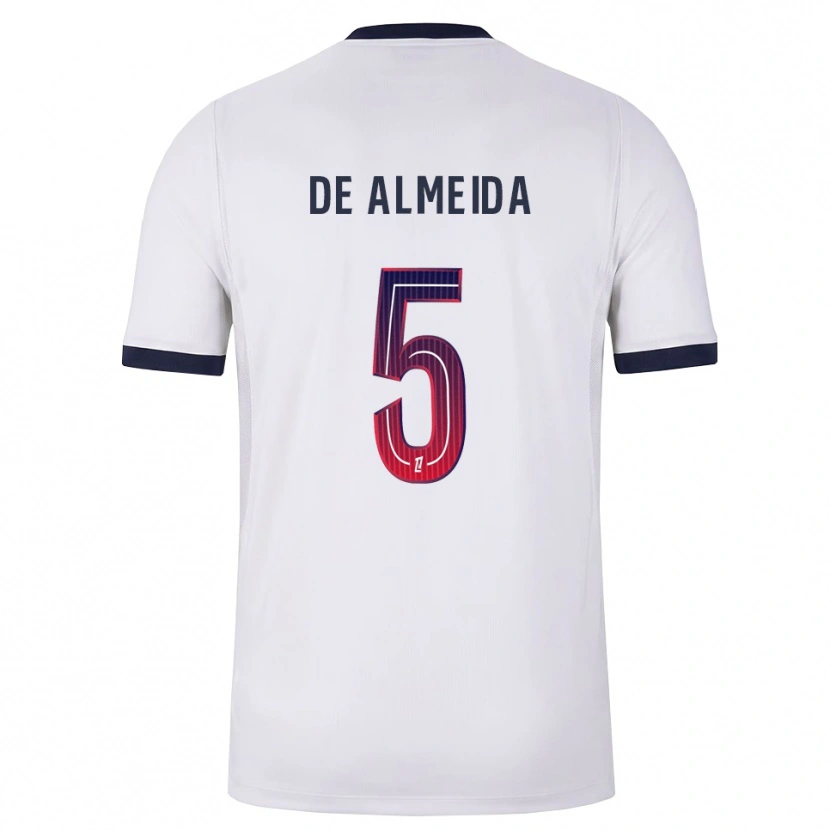 Danxen Herren Elisa De Almeida #5 Weiß Schwarz Rot Auswärtstrikot Trikot 2026/27 T-Shirt