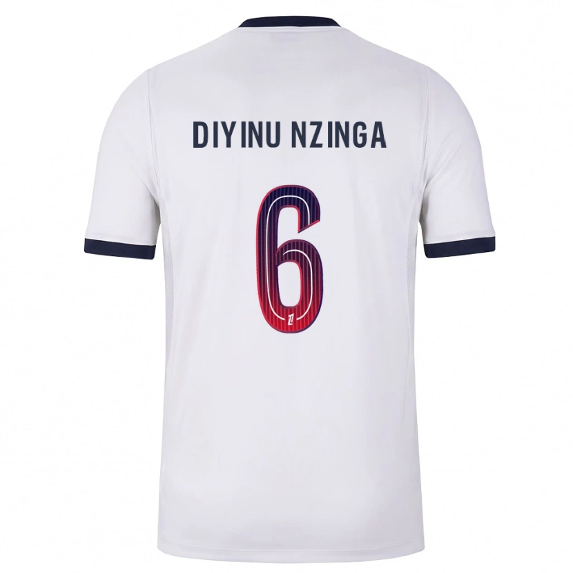 Danxen Herren Vainqueur Nzinga #6 Weiß Schwarz Rot Auswärtstrikot Trikot 2026/27 T-Shirt