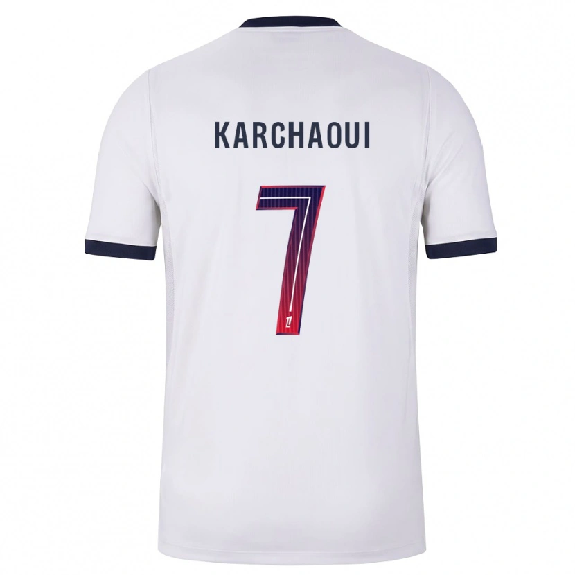 Danxen Herren Sakina Karchaoui #7 Weiß Schwarz Rot Auswärtstrikot Trikot 2026/27 T-Shirt