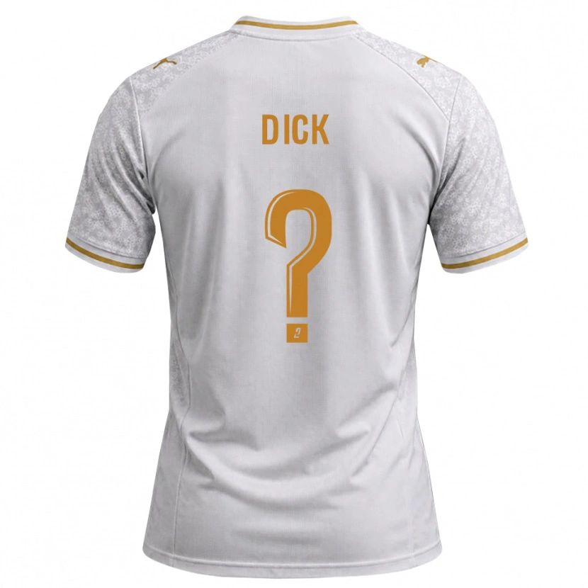 Danxen Herren Livingstone Dick #0 Weiß Grau Goldrute Auswärtstrikot Trikot 2026/27 T-Shirt