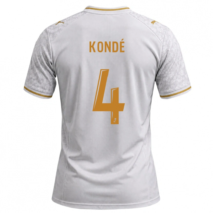 Danxen Herren Jean-Charles Kondé #4 Weiß Grau Goldrute Auswärtstrikot Trikot 2026/27 T-Shirt