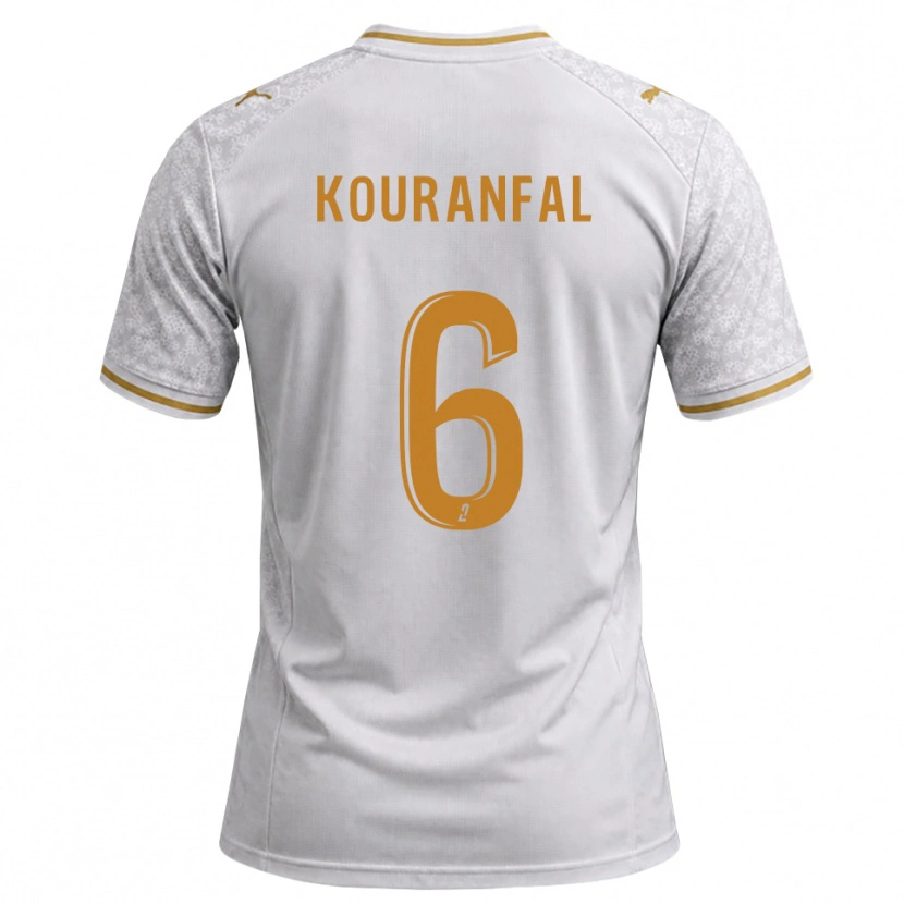 Danxen Herren Chamsedin Kouranfal #6 Weiß Grau Goldrute Auswärtstrikot Trikot 2026/27 T-Shirt