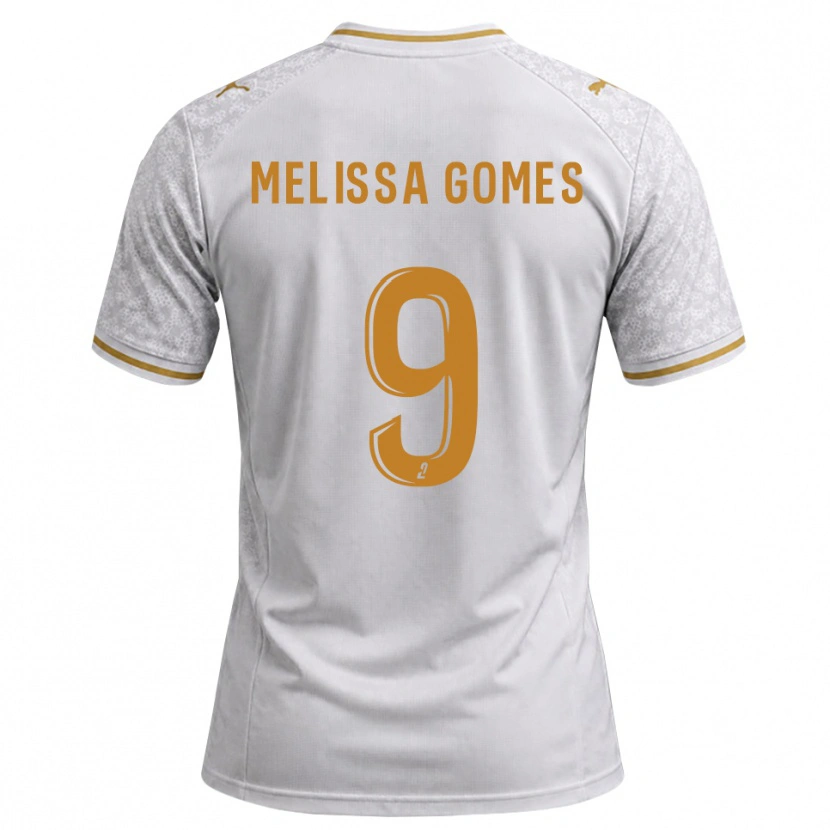 Danxen Herren Melissa Ferreira Gomes #9 Weiß Grau Goldrute Auswärtstrikot Trikot 2026/27 T-Shirt