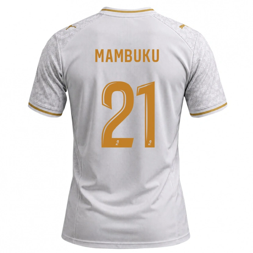 Danxen Herren Jean Mambuku #21 Weiß Grau Goldrute Auswärtstrikot Trikot 2026/27 T-Shirt