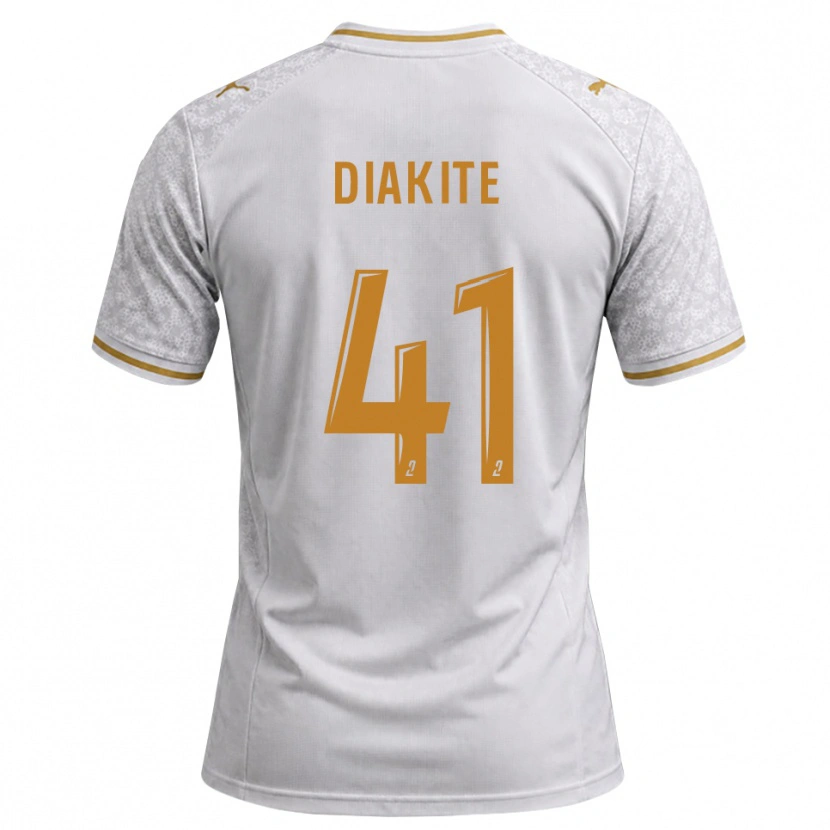 Danxen Herren Ibrahim Diakité #41 Weiß Grau Goldrute Auswärtstrikot Trikot 2026/27 T-Shirt