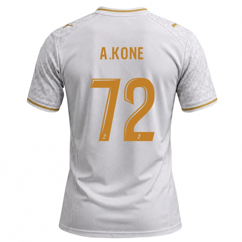 Danxen Herren Amadou Koné #72 Weiß Grau Goldrute Auswärtstrikot Trikot 2026/27 T-Shirt