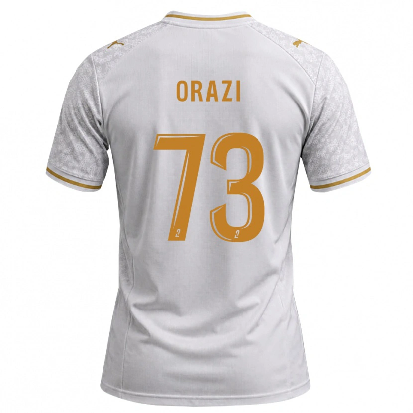 Danxen Herren Ike Orazi #73 Weiß Grau Goldrute Auswärtstrikot Trikot 2026/27 T-Shirt