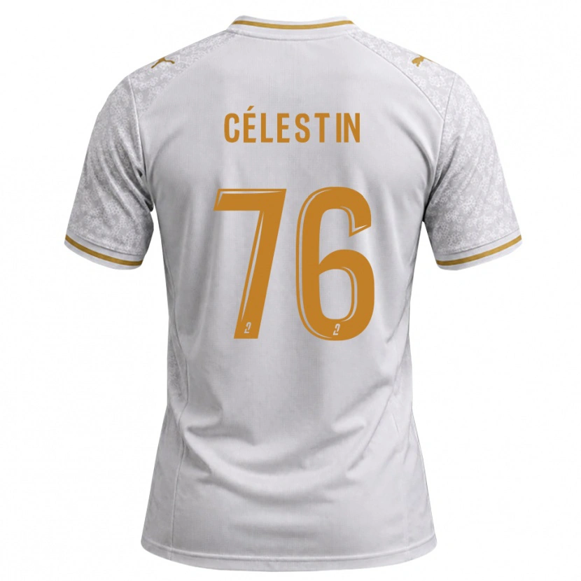 Danxen Herren Jean-Philippe Célestin #76 Weiß Grau Goldrute Auswärtstrikot Trikot 2026/27 T-Shirt