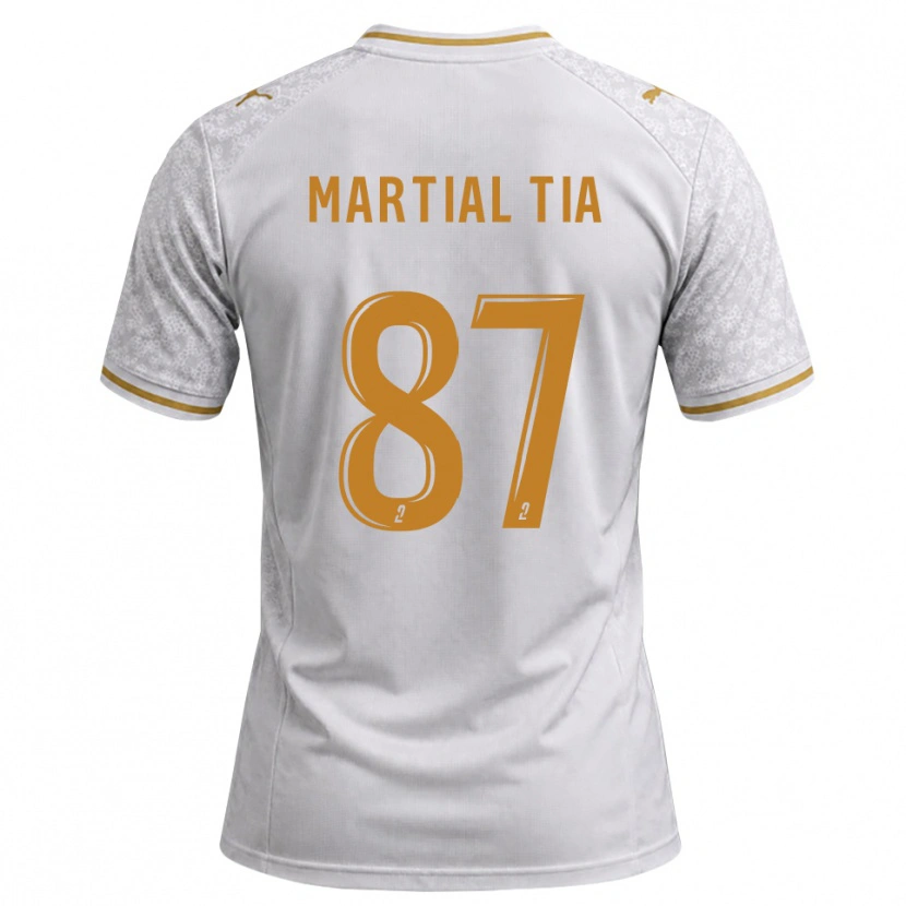 Danxen Herren Martial Tia #87 Weiß Grau Goldrute Auswärtstrikot Trikot 2026/27 T-Shirt
