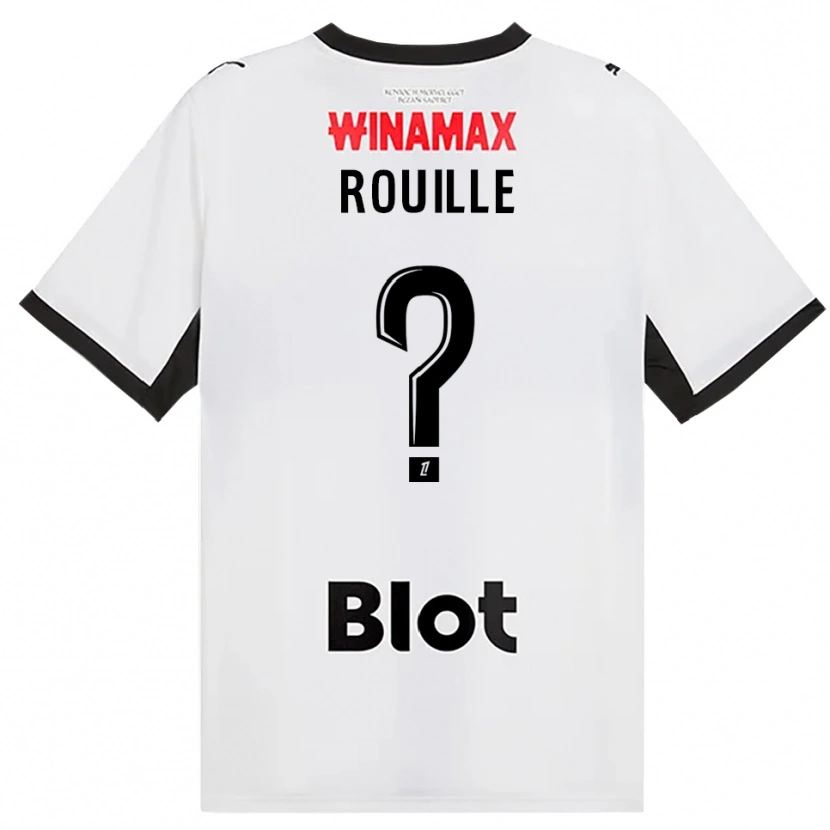 Danxen Herren Léo Rouillé #0 Schwarz Weiß Rot Auswärtstrikot Trikot 2026/27 T-Shirt