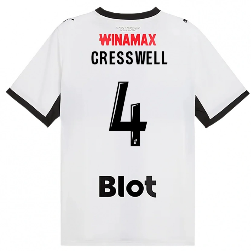 Danxen Herren Charlie Cresswell #4 Schwarz Weiß Rot Auswärtstrikot Trikot 2026/27 T-Shirt