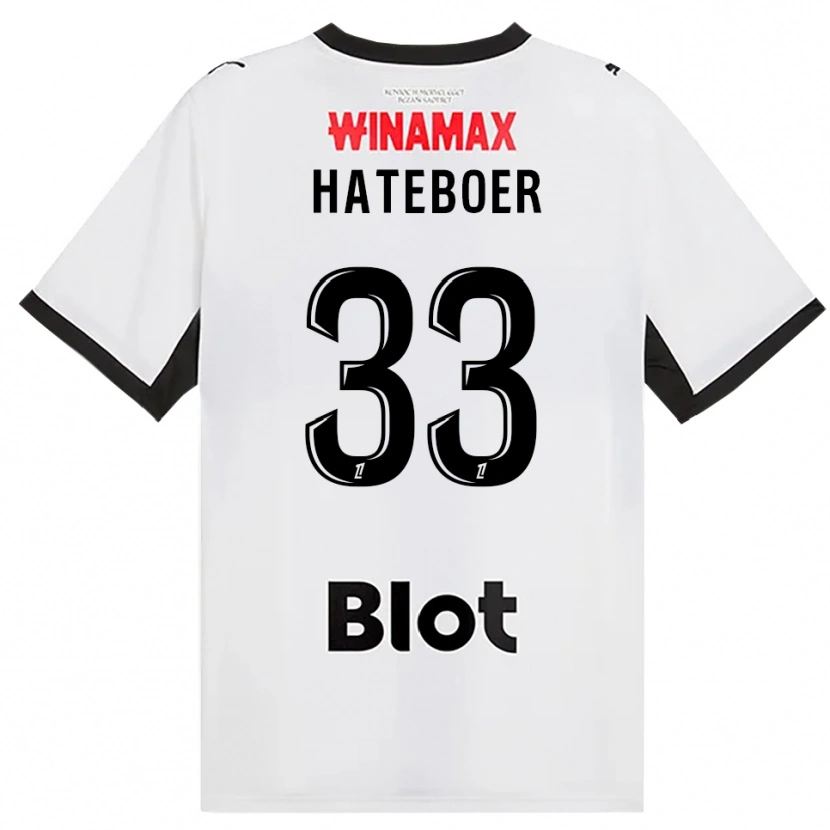 Danxen Herren Hans Hateboer #33 Schwarz Weiß Rot Auswärtstrikot Trikot 2026/27 T-Shirt