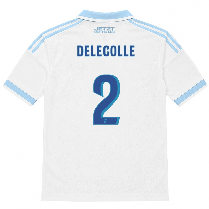 Danxen Herren Timéo Delecolle #2 Hellblau Weiß Rot Auswärtstrikot Trikot 2026/27 T-Shirt