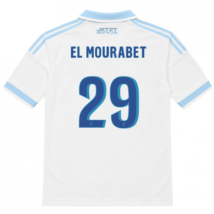 Danxen Herren Samir El Mourabet #29 Hellblau Weiß Rot Auswärtstrikot Trikot 2026/27 T-Shirt