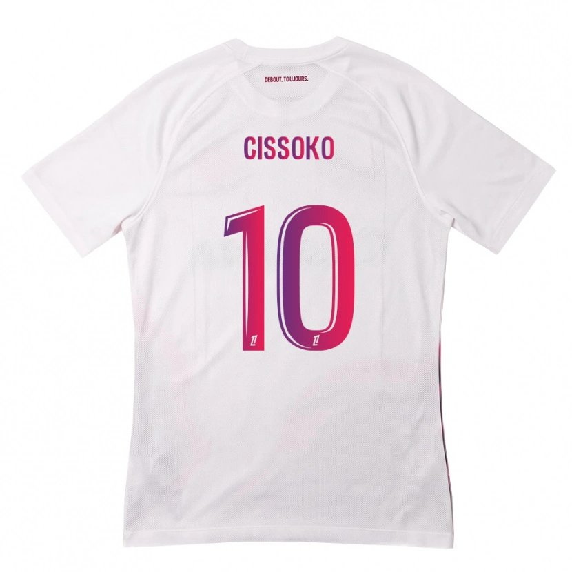 Danxen Herren Ibrahim Cissoko #10 Weiß Pink Lila Auswärtstrikot Trikot 2026/27 T-Shirt