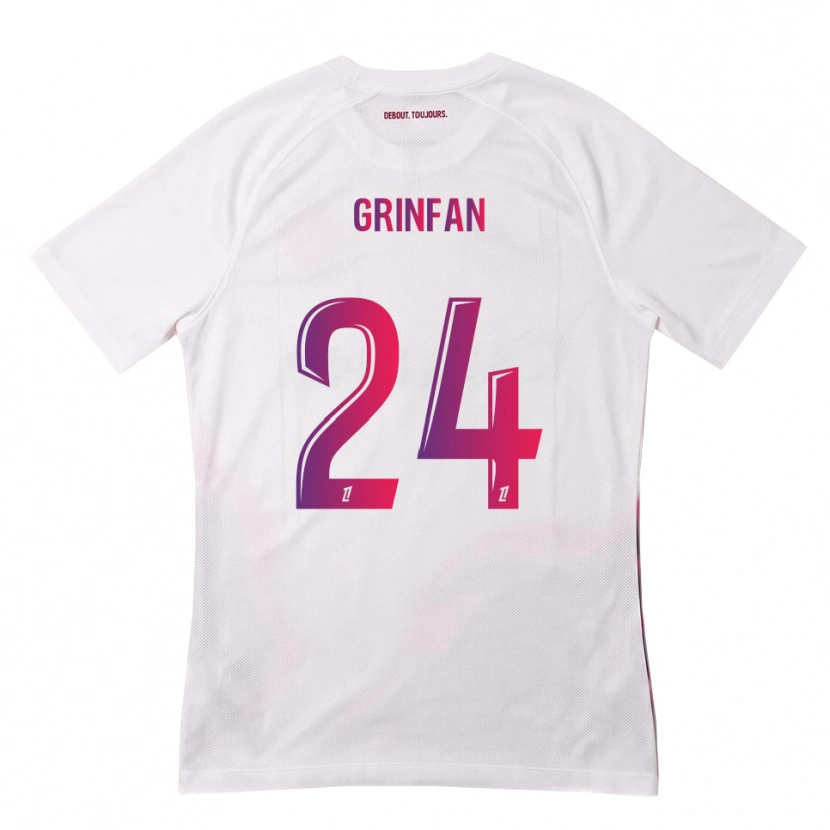 Danxen Herren Roma Grinfan #24 Weiß Pink Lila Auswärtstrikot Trikot 2026/27 T-Shirt
