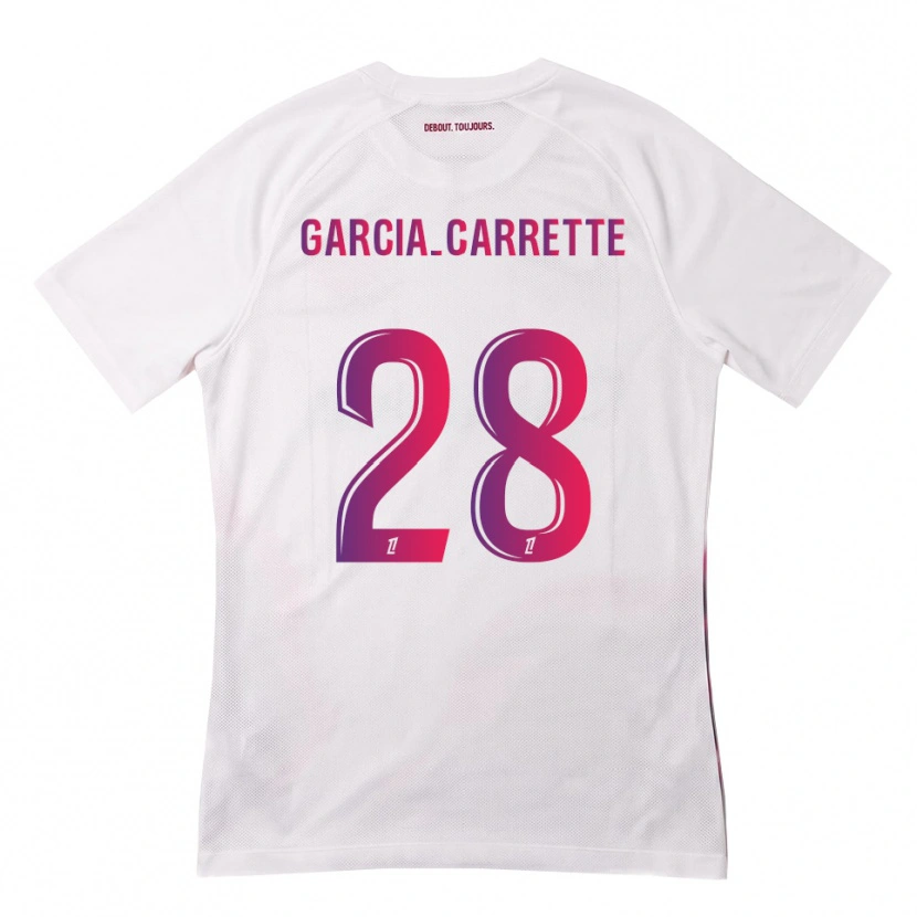 Danxen Herren Hortense Garcia-Carrette #28 Weiß Pink Lila Auswärtstrikot Trikot 2026/27 T-Shirt