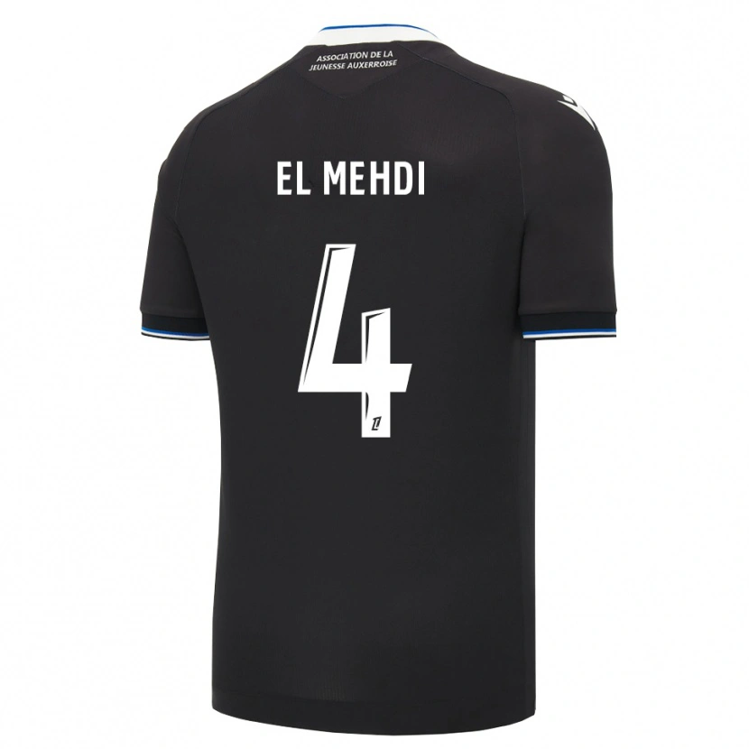 Danxen Herren Chihab El Mehdi #4 Schwarz Blau Weiß Auswärtstrikot Trikot 2026/27 T-Shirt