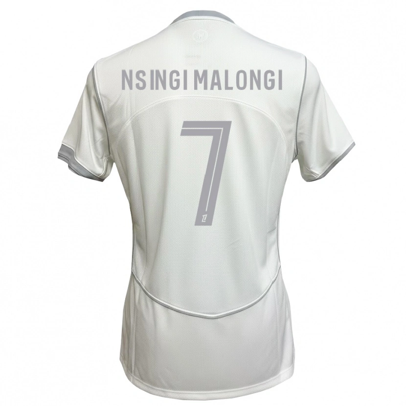 Danxen Herren Rodrigue Nsingi Malongi #7 Weiß Grau Auswärtstrikot Trikot 2026/27 T-Shirt
