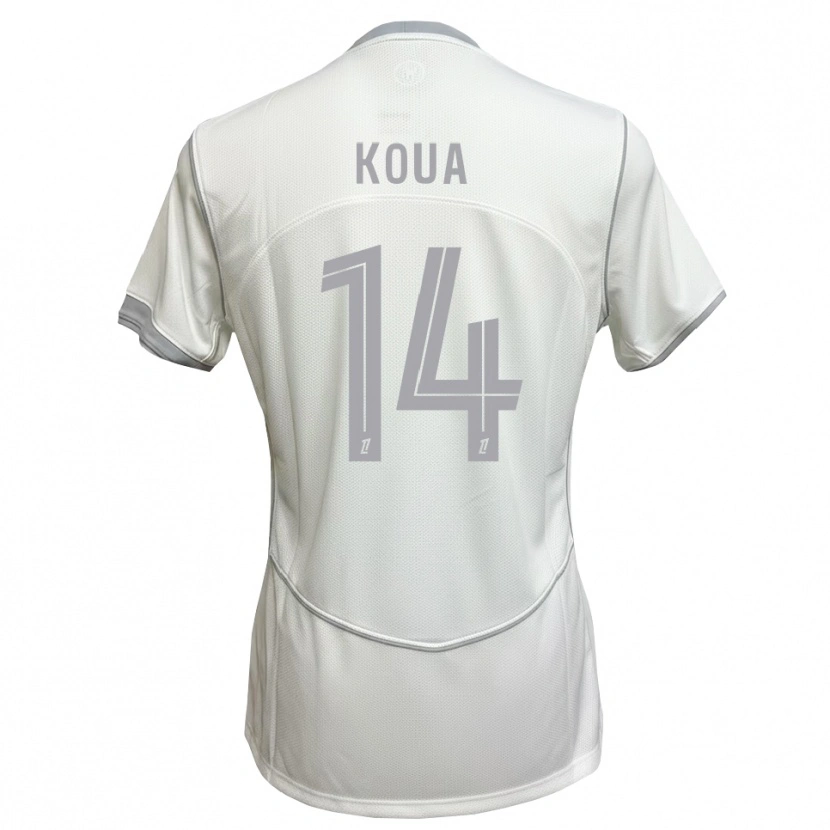 Danxen Herren Moran Koua #14 Weiß Grau Auswärtstrikot Trikot 2026/27 T-Shirt