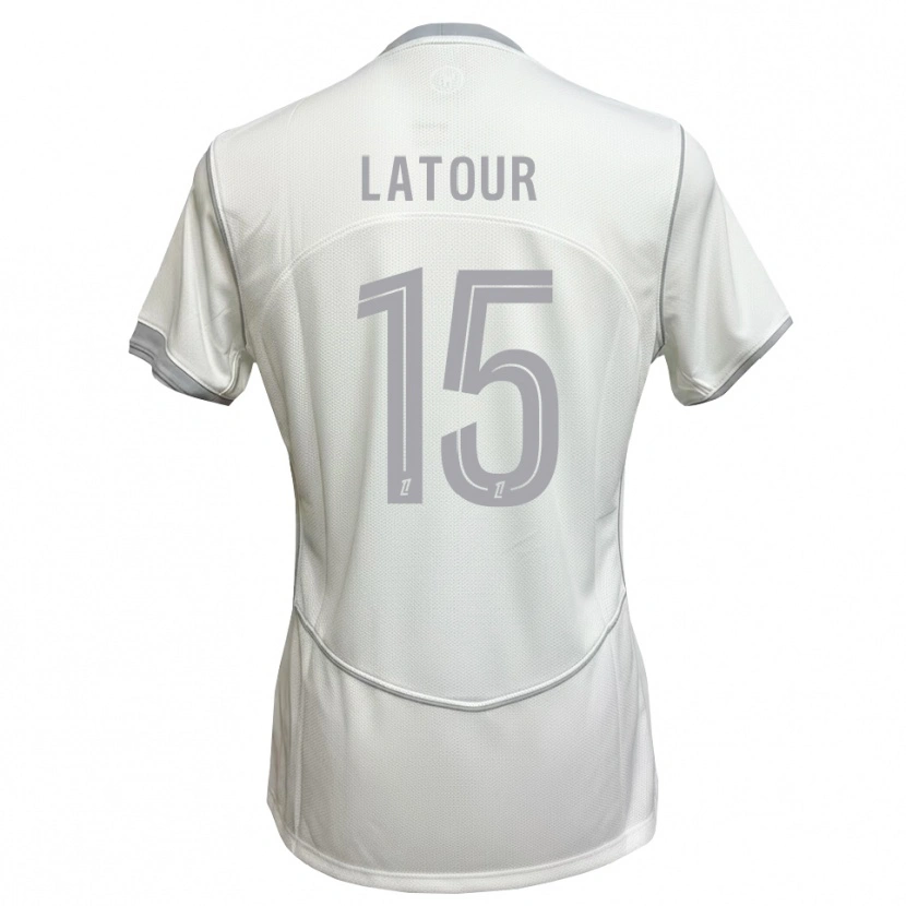 Danxen Herren Léo Latour #15 Weiß Grau Auswärtstrikot Trikot 2026/27 T-Shirt