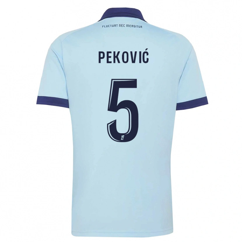 Danxen Herren Aleksa Peković #5 Kornblumenblau Schwarz Auswärtstrikot Trikot 2026/27 T-Shirt