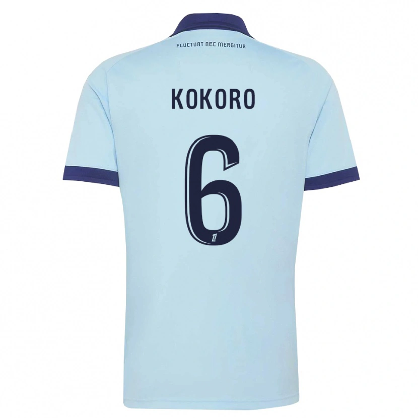Danxen Herren Clarence Kokoro #6 Kornblumenblau Schwarz Auswärtstrikot Trikot 2026/27 T-Shirt