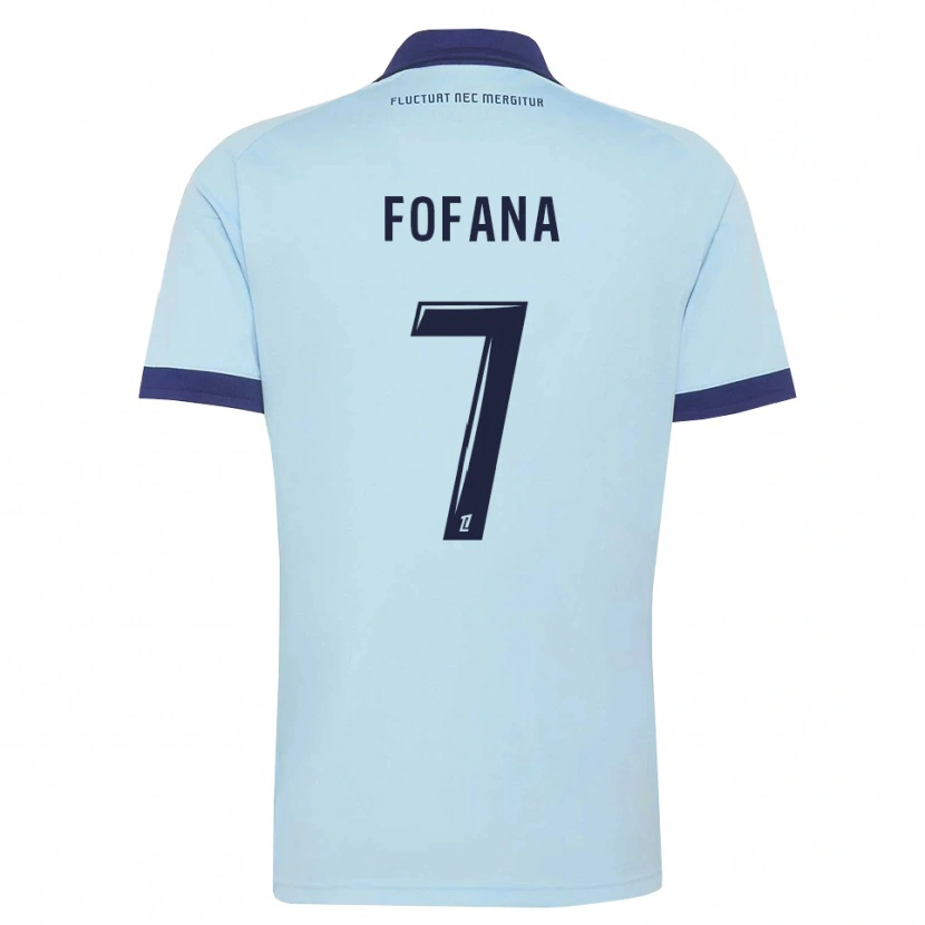 Danxen Herren Kaïs Fofana #7 Kornblumenblau Schwarz Auswärtstrikot Trikot 2026/27 T-Shirt