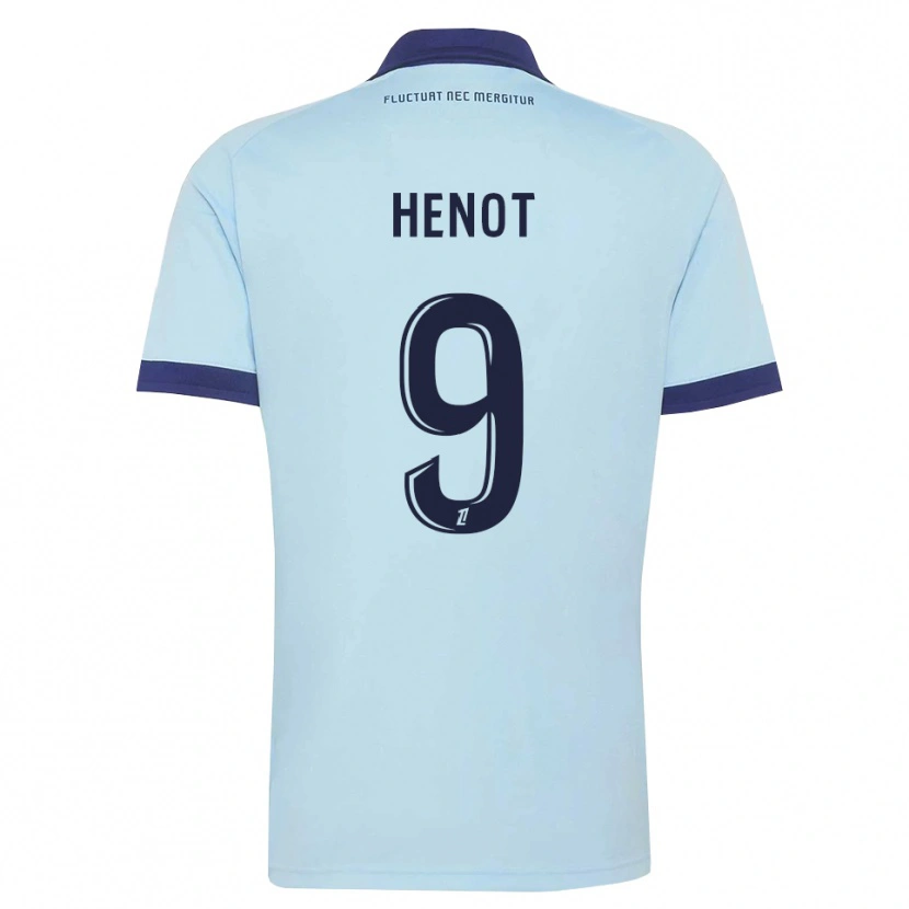 Danxen Herren Kaïs Henot #9 Kornblumenblau Schwarz Auswärtstrikot Trikot 2026/27 T-Shirt