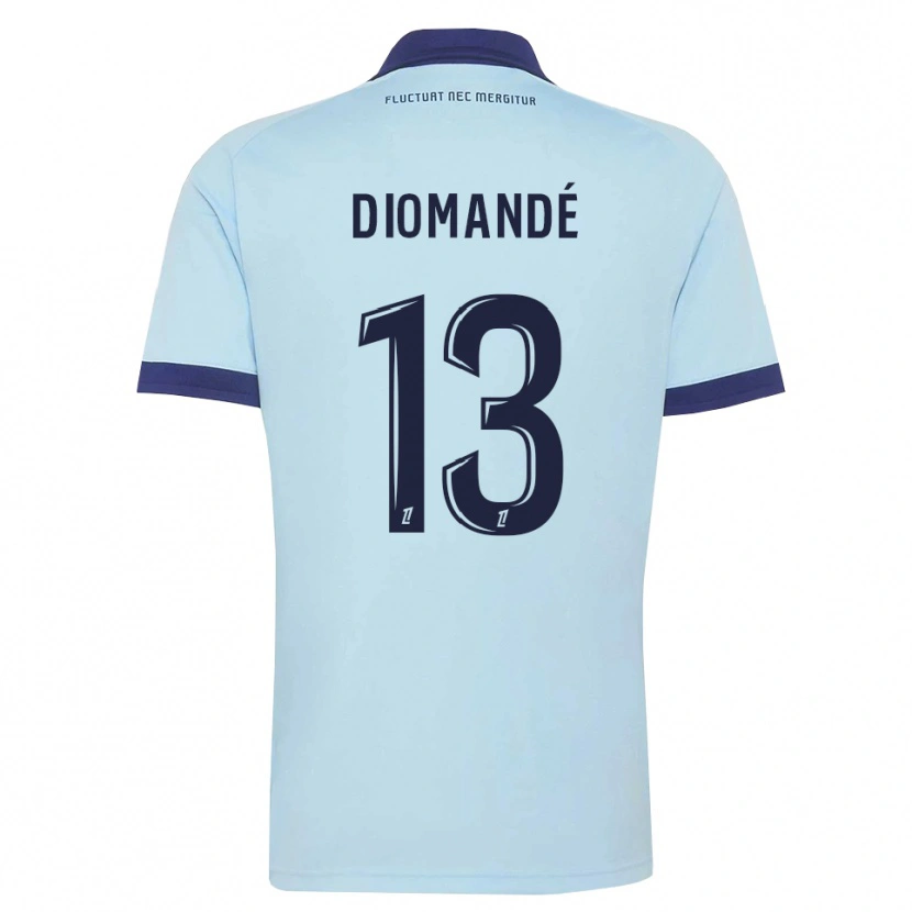 Danxen Herren Vassancy Diomandé #13 Kornblumenblau Schwarz Auswärtstrikot Trikot 2026/27 T-Shirt