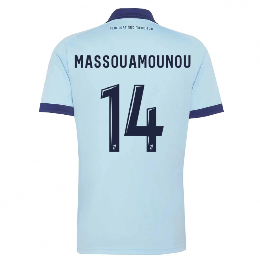 Danxen Herren Patino Massouamounou #14 Kornblumenblau Schwarz Auswärtstrikot Trikot 2026/27 T-Shirt