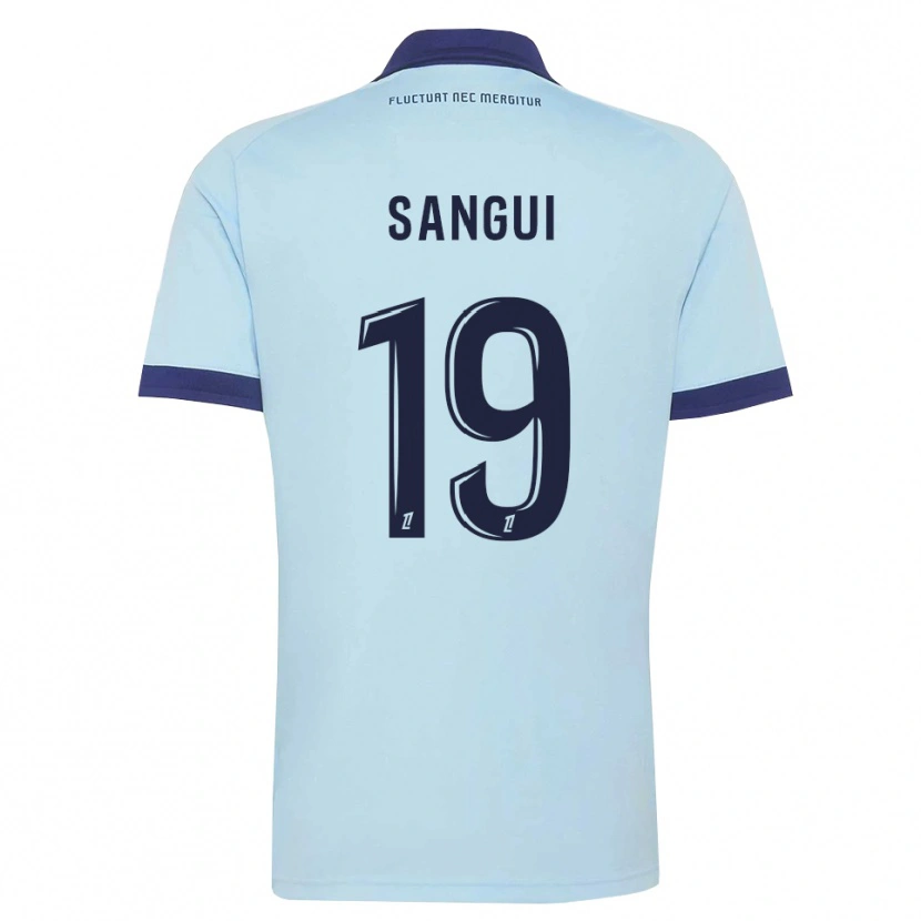 Danxen Herren Nhoa Sangui #19 Kornblumenblau Schwarz Auswärtstrikot Trikot 2026/27 T-Shirt