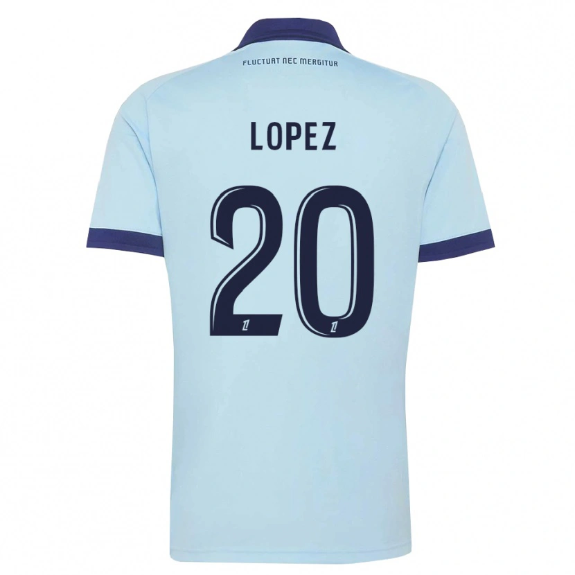 Danxen Herren Julien Lopez #20 Kornblumenblau Schwarz Auswärtstrikot Trikot 2026/27 T-Shirt