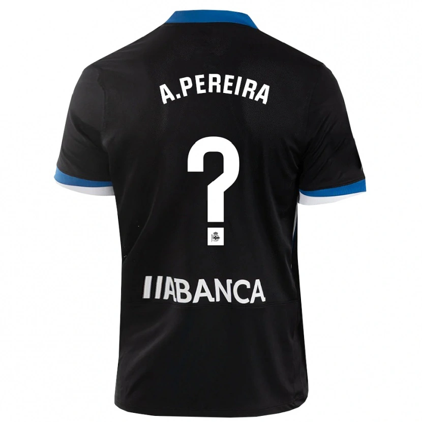 Danxen Herren Alejandro Pereira #0 Schwarz Blau Weiß Auswärtstrikot Trikot 2026/27 T-Shirt