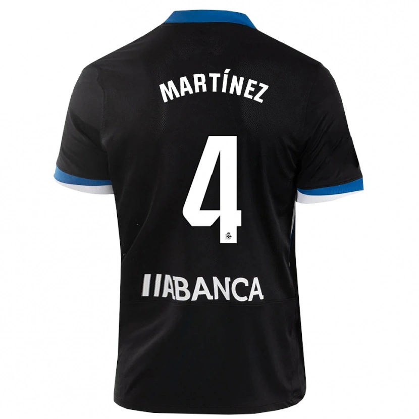 Danxen Herren Pablo Martínez #4 Schwarz Blau Weiß Auswärtstrikot Trikot 2026/27 T-Shirt