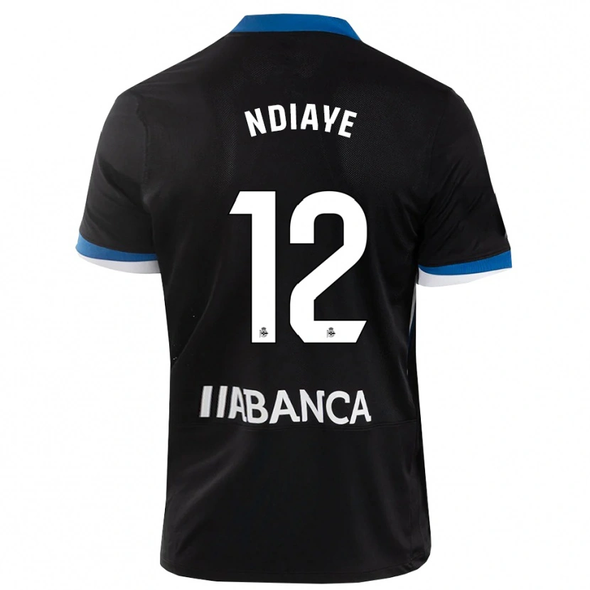 Danxen Herren Malick Ndiaye #12 Schwarz Blau Weiß Auswärtstrikot Trikot 2026/27 T-Shirt