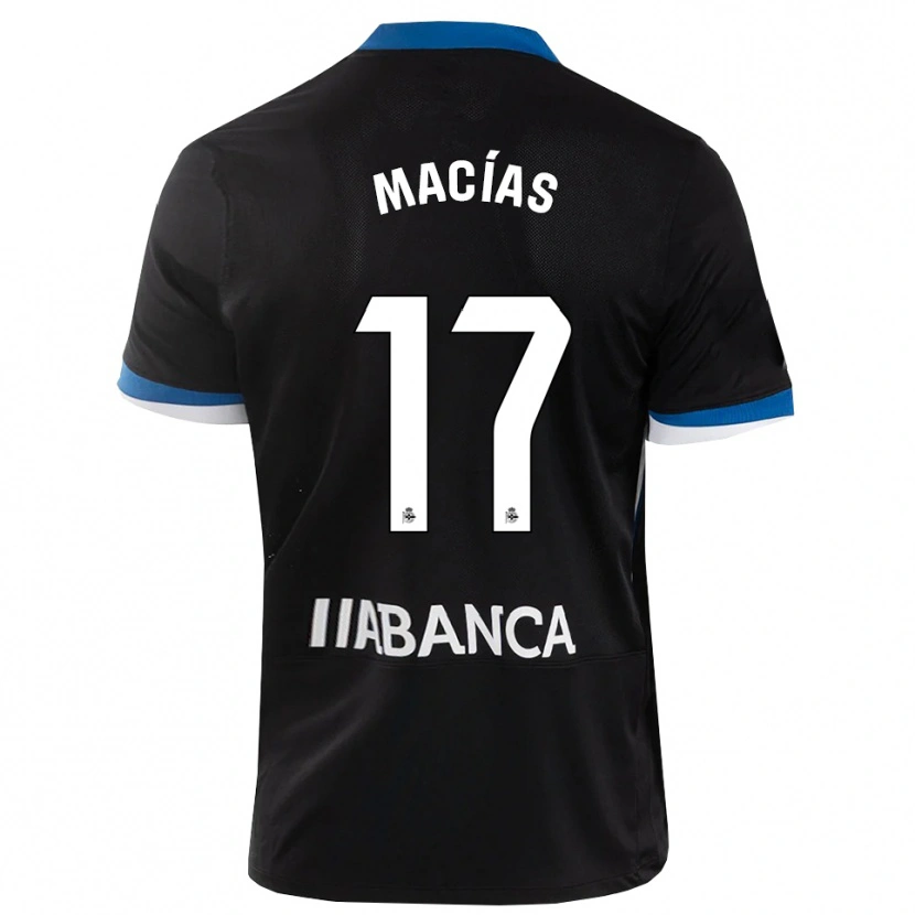 Danxen Herren Luisao Macías #17 Schwarz Blau Weiß Auswärtstrikot Trikot 2026/27 T-Shirt
