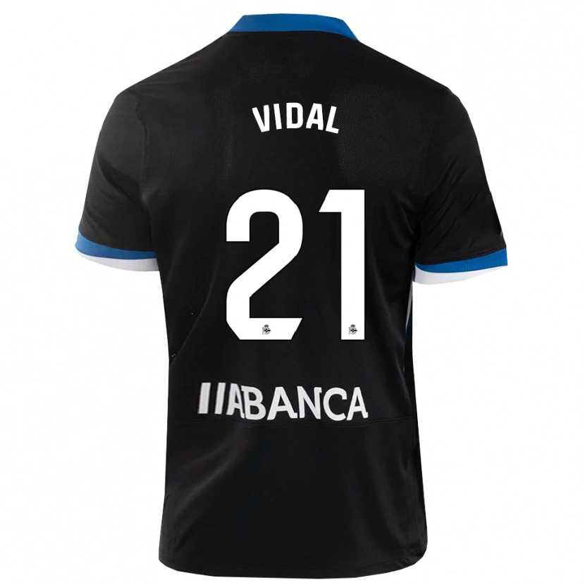 Danxen Herren Iker Vidal #21 Schwarz Blau Weiß Auswärtstrikot Trikot 2026/27 T-Shirt