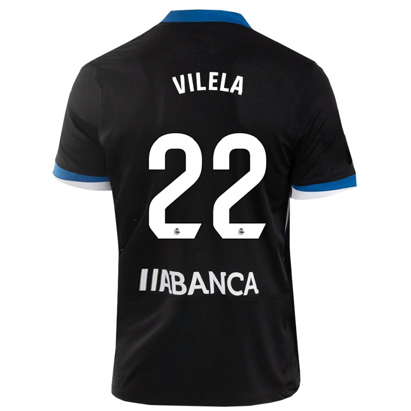 Danxen Herren Rubén Vilela #22 Schwarz Blau Weiß Auswärtstrikot Trikot 2026/27 T-Shirt
