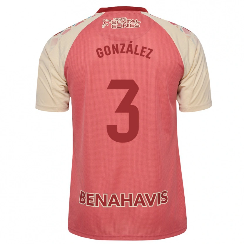 Danxen Herren Óscar González #3 Hellrosa Rot Blau Auswärtstrikot Trikot 2026/27 T-Shirt