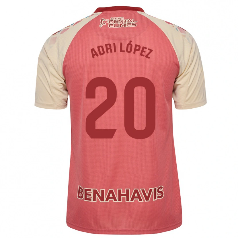 Danxen Herren Adri López #20 Hellrosa Rot Blau Auswärtstrikot Trikot 2026/27 T-Shirt