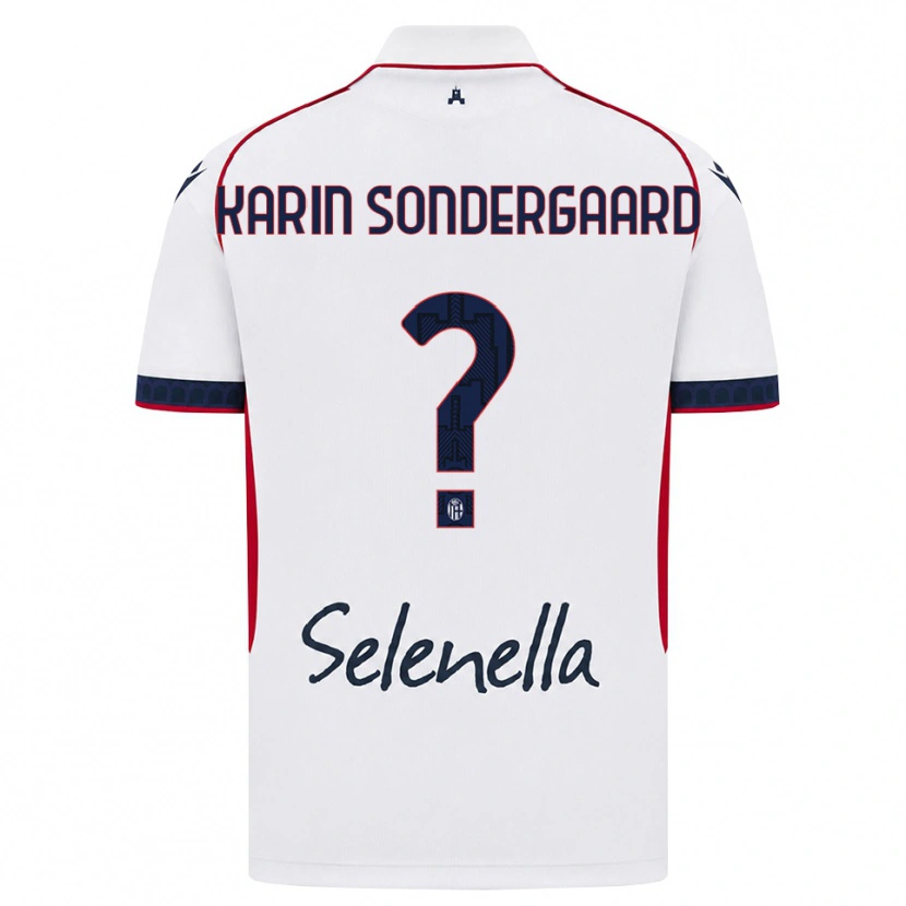 Danxen Herren Alice Karin Sondergaard #0 Weiß Rot Königsblau Auswärtstrikot Trikot 2026/27 T-Shirt