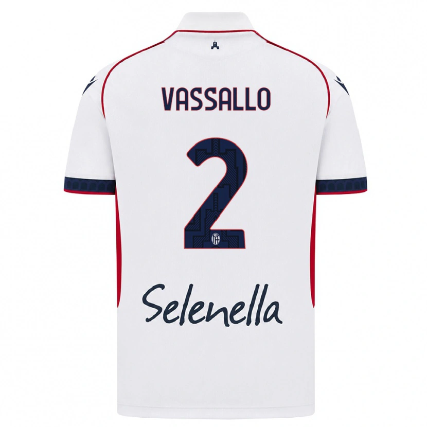 Danxen Herren Giacomo Vassallo #2 Weiß Rot Königsblau Auswärtstrikot Trikot 2026/27 T-Shirt