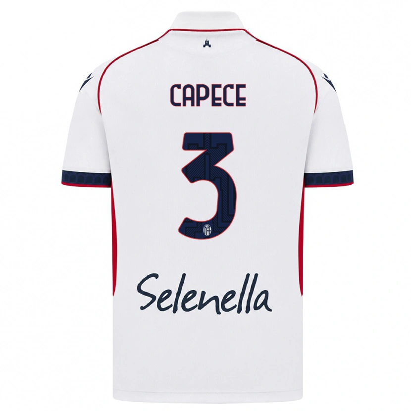 Danxen Herren Matteo Capece #3 Weiß Rot Königsblau Auswärtstrikot Trikot 2026/27 T-Shirt