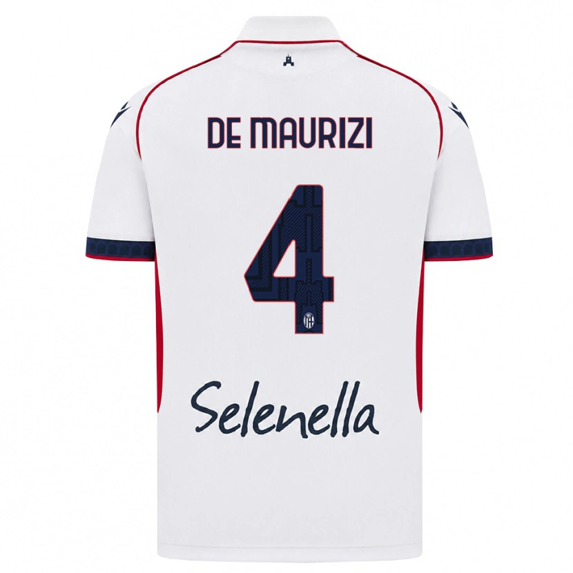 Danxen Herren Alessandro De Maurizi #4 Weiß Rot Königsblau Auswärtstrikot Trikot 2026/27 T-Shirt