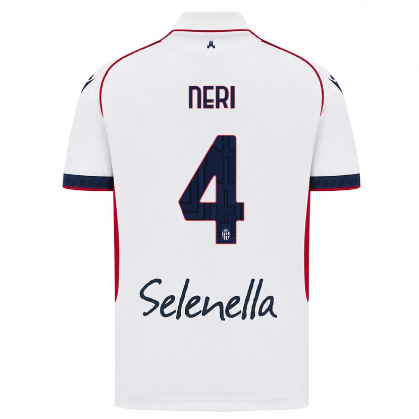 Danxen Herren Jacopo Neri #4 Weiß Rot Königsblau Auswärtstrikot Trikot 2026/27 T-Shirt