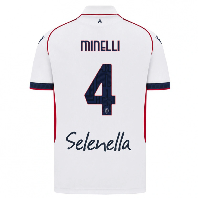 Danxen Herren Leo Minelli #4 Weiß Rot Königsblau Auswärtstrikot Trikot 2026/27 T-Shirt